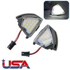 2X Car White LED Rearview Under Side Mirror Puddle Light For VW Golf 5 2004-2009
