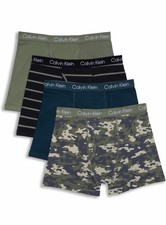 Calvin Klein Boys' Underwear Four Pack Boxer Brief Value 4 Pk Medium Camo Blue