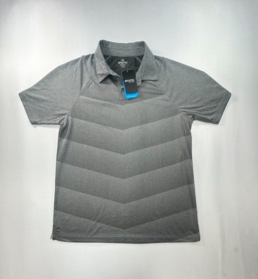 Etonic 1/4 Button Fit Dri UV Protect Polo Shirt Gray Mens M
