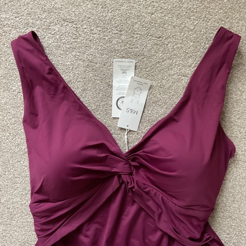 UVP £35 M&S Größe 24 Reg Damen Secret Slimming Magic Shaping Badeanzug Himbeere - Bild 5 von 11