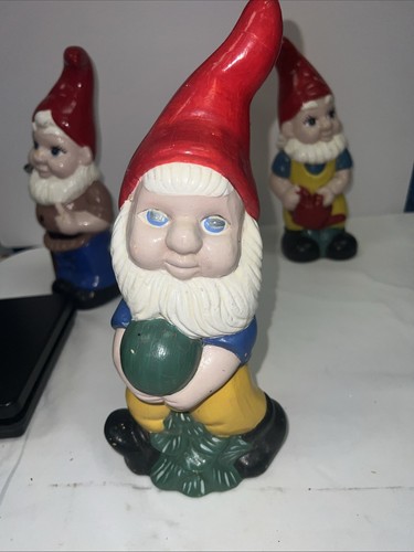 Three Vintage Ceramic Garden Gnomes - Picture 7 of 17