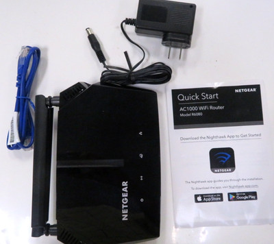NETGEAR R6080-100NAS Dual Band Smart WiFi Router  AC1000  Fast Ethernet  Used