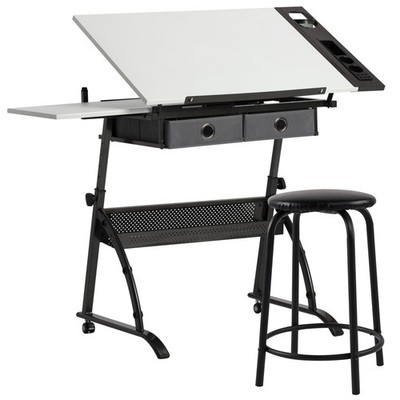 SD Studio Designs Core 2 Pc Craft Center - 35.5'' W Angle Adjustable Drafting ...