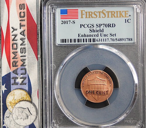 2017 S LINCOLN SHIELD CENT PCGS SP70RD Enhanced Unc 225th Anniv FIRST STRIKE