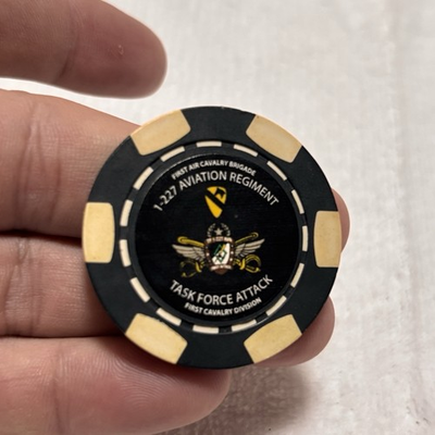 #ad 1 227 Aviation Regiment Task Force Attack 1st Cav Poker Chip Challenge Coin $18.98