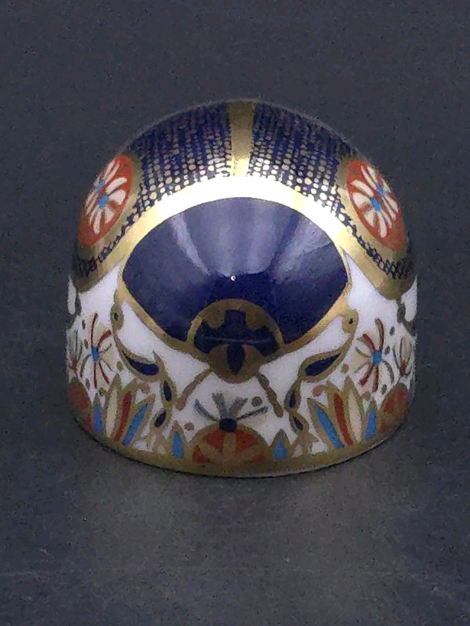 Royal Crown Derby Blue Ladybird Paperweight-Silver Stopper
