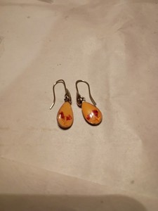 vintage enamel flower earrings