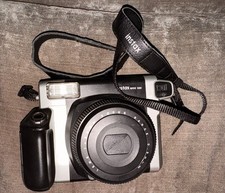 Instax Wide 300 Instant Film Camera Manual Focus Built-in Flash Black Silver