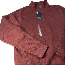 VRST Men's Recharge Lunar Fleece 1/4 Zip Burgundy MAX233104 Size Large