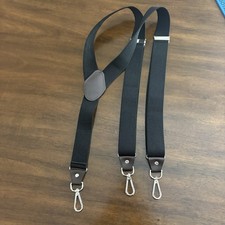 Men  s Unbranded Black Suspenders With Clips Work Farmer