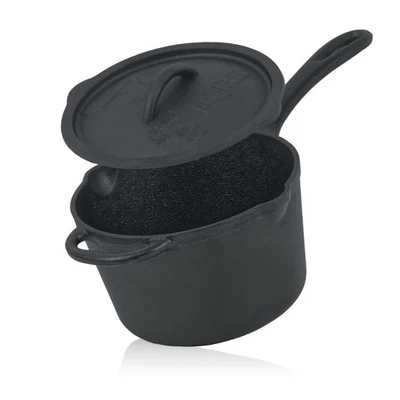 BBQ-Toro Gusseisen Stielkasserolle mit Deckel, Topf Stieltopf Bräter Outdoor - Bild 1 von 4
