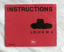 Leica Leitz - M4 Instruction Booklet - Original Manual - Genuine