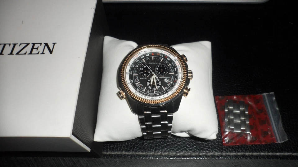 Citizen Eco Drive Perpetual Chronograph Two Tone Watch BL5406-56L / USED GOOD - Image 2 of 4