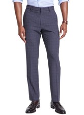 Tommy Hilfiger Mens Modern-Fit Performance Plaid Dress Pants 36W x 30L Blue NWT