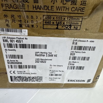 NEW - Ericsson Vertiv BML 901 450/1 - R48-3500E3 Rectifier 3.5 kW - HE RH050922
