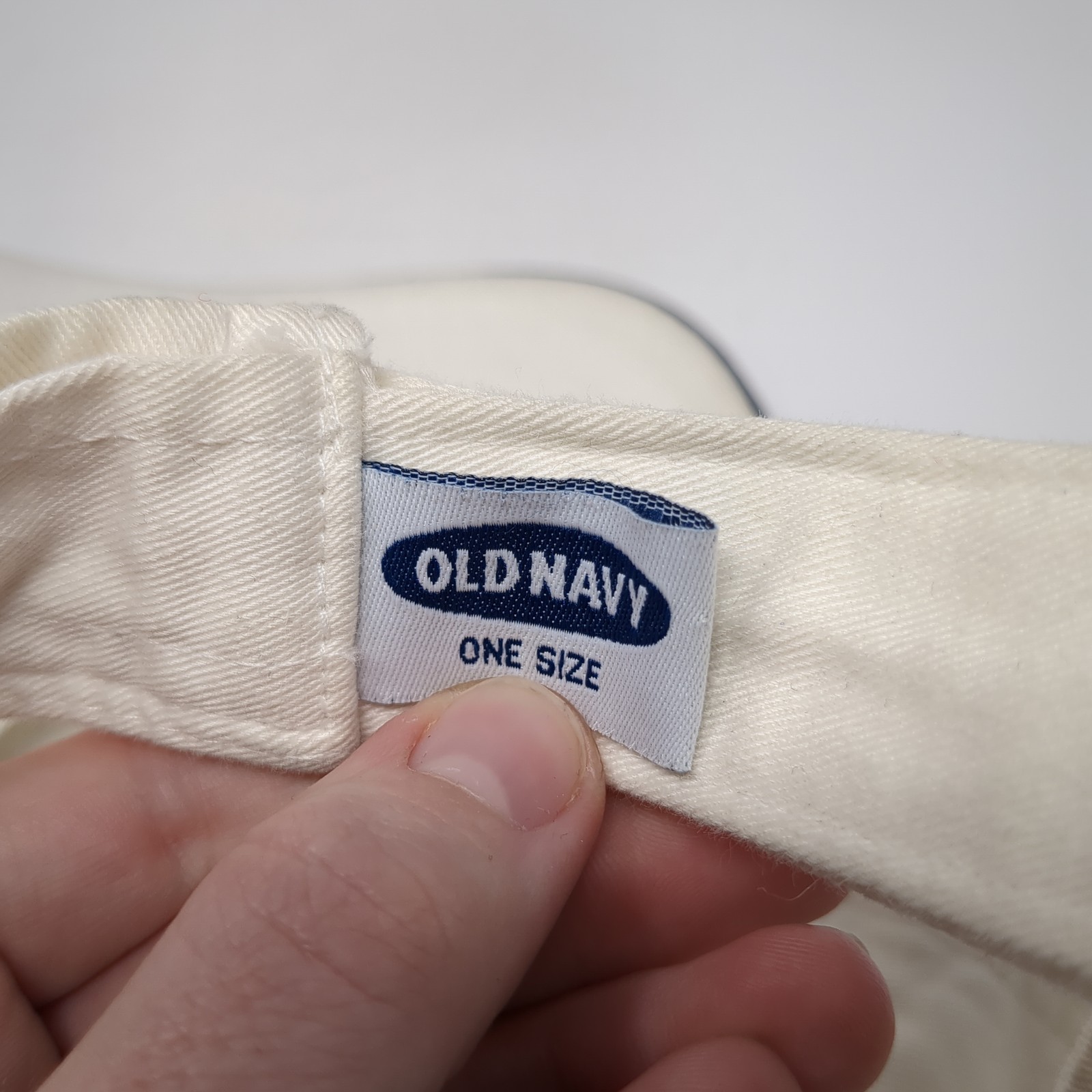 Old Navy Strapback Visor Hat Solid White One Size… - image 8