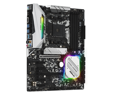 ASRock B450 STEEL LEGEND AMD Socket B450 AM4 ATX M.2 Desktop
