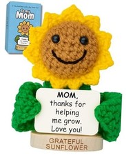 Gift for Mom - Positive Sunflower Crochet - Thank You for Helping Me Grow,