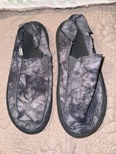 Sanuk Men's 10 Gray Vagabond St Tie Dye Sidewalk Surfer Slip on Shoes