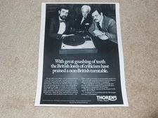 Thorens TD160 Super Turntable Ad, 1975, 1 Pg, Article, Nice Ad!