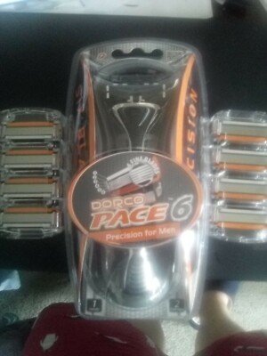 Dorco Pace 6- Six Blade Razor Blade System - Value Pack (10 Pack + 1 Handle)