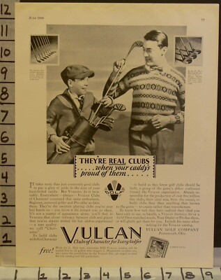 1928 VULCAN MATCHED GOLF CLUB SET SPORT STOKE GREEN COURSE CADDY 2314923149