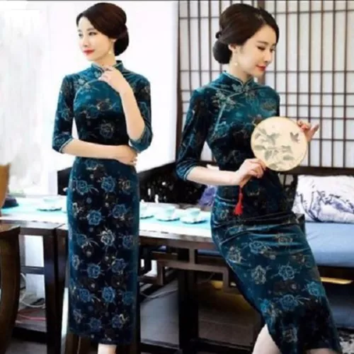Niñas Estilo Chino Tradicional Modificado Cheongsam Nuevo Vestido Qipao Banquete Fiesta - Imagen 15 de 39