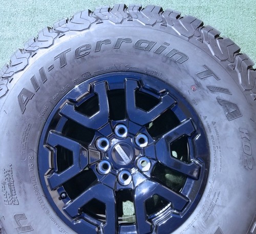 5 Factory Ford Bronco RAPTOR Wheels Tires 37 inch F150 F-150 Black Genuine OEM - Picture 4 of 15