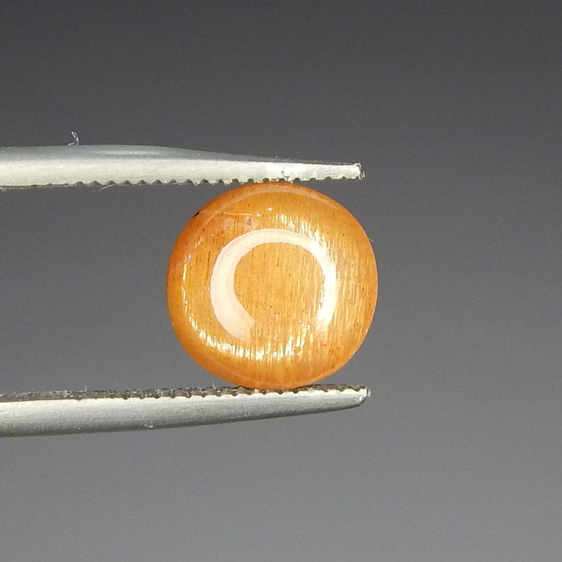 1.9ct Orange Star Sunstone Natural Earth Mined Unheated Round Cab