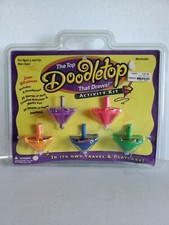 Doodletop The Top That Draws Activity Kit 1998 Art NOS 5 Tops In Travel Playcase