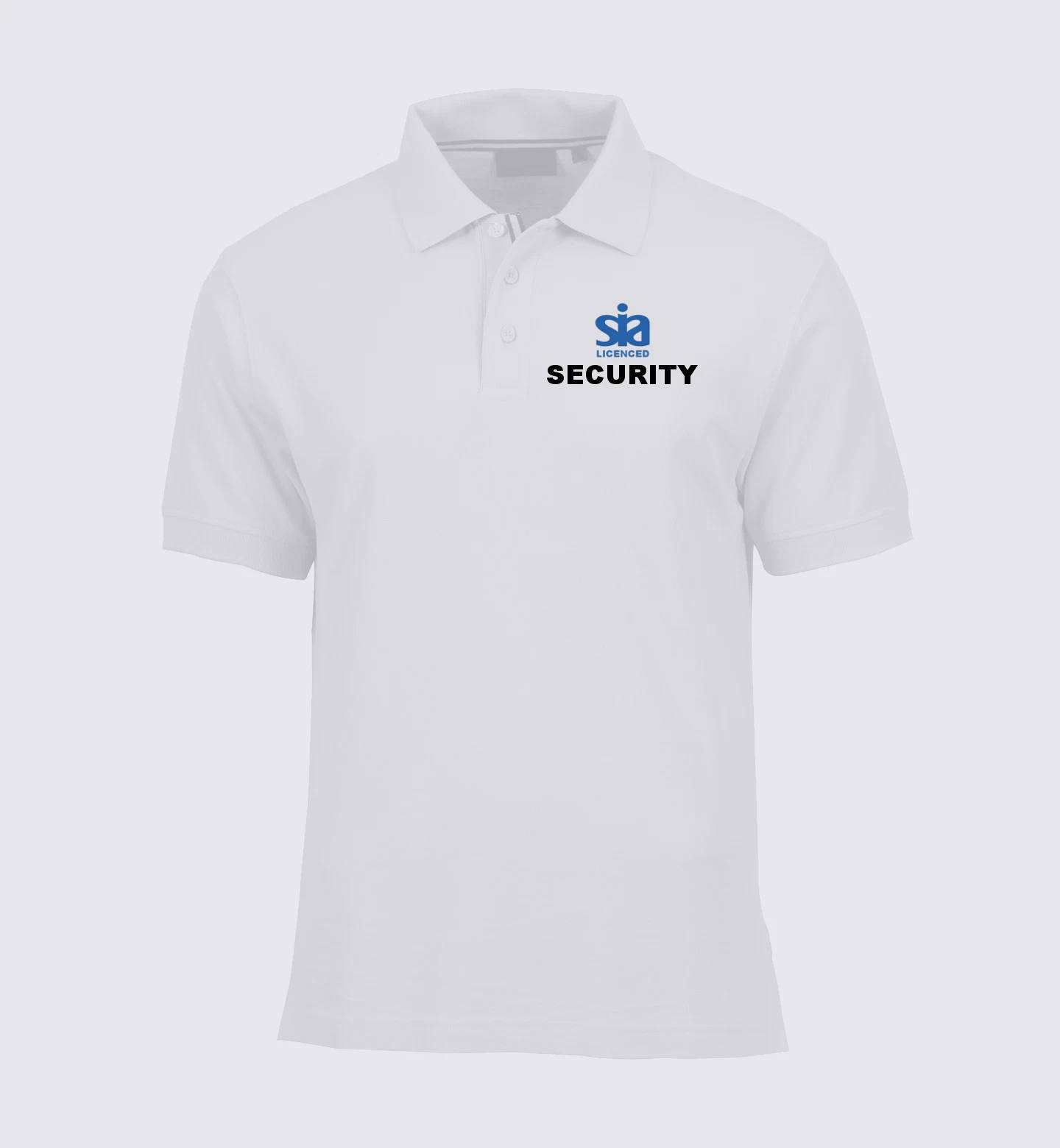 Security SIA Polo Shirt WHITE - Moisture Wicking Performance
