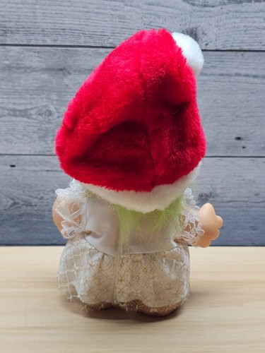 VINTAGE 1991 I.T.B. BAMBOLA TROLL DI NATALE - CAPELLI VERDI - Foto 3 di 5