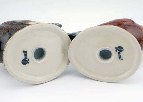 Lovely Cockerel and Hen Quail Pottery Salt and Pepper Cruet Set - Foto 3 di 3