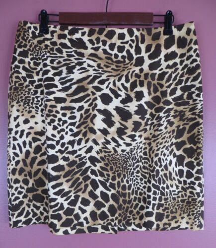 SK12099- JONES NEW YORK Women's Cotton Lightweight A-Line Skirt Animal Multi 12P