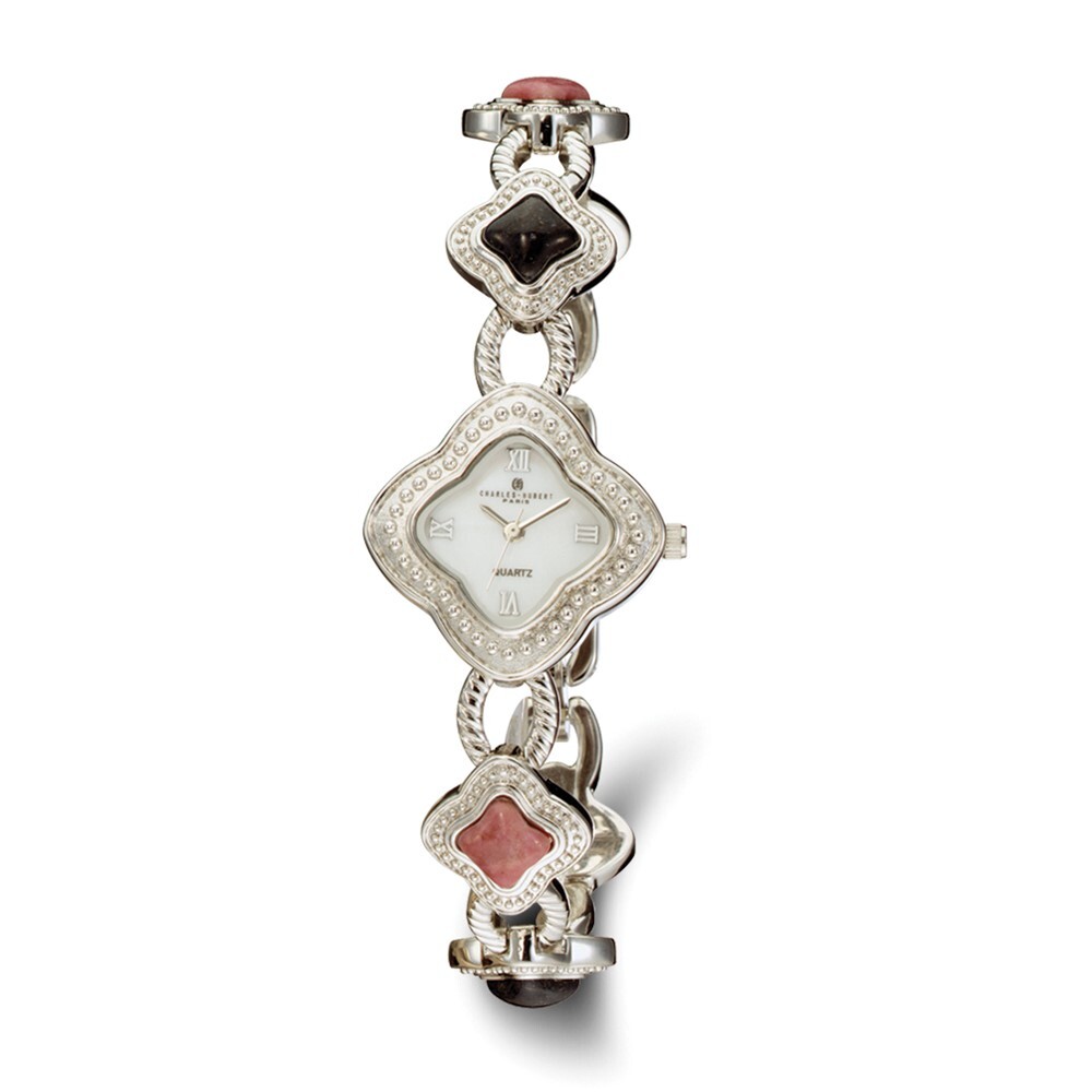 Charles Hubert Ladies Dumortierite/Rhodonite Bracelet Watch 799-287.jpg?v=1674245212 main image 3