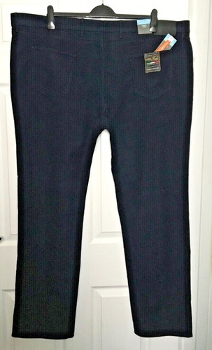 M&S Mens Trousers Blue Moleskin Italian Cotton Fabric Reg Fit W50/L35 BNWT Marks - Picture 2 of 5