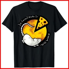 Vintage Meditation In Case I Make It Will Basic Wood Funny Black Cotton T-Shirt