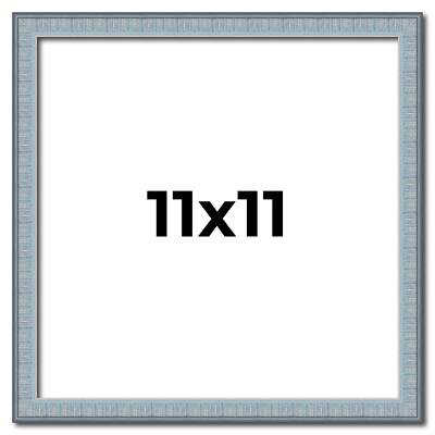 11x11 Frame Blue Picture Frame Modern Photo Frame UV Acrylic, Acid Free no Mat