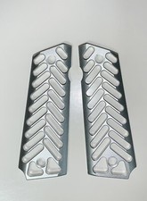 Skeleton Silver Anodized Aluminum 1911 Grips Fit Gov. and Clones Full Size Only