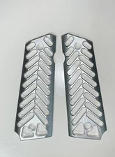 Skeleton Silver Anodized Aluminum 1911 Grips Fit Gov. and Clones Full Size Only
