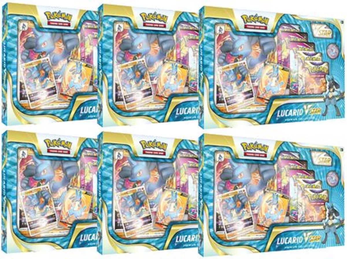  Pokemon TCG: Lucario VSTAR Premium Collection : Toys & Games