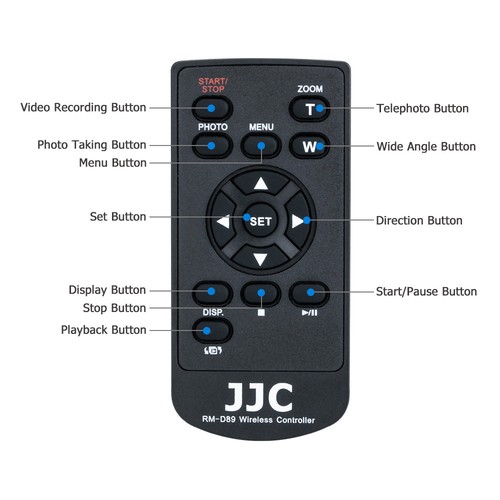 JJC Infrared Remote Control fr CANON HF G40 G20 G10 M500 M40 XA55 XA50 XA35 XA30 - Picture 4 of 12