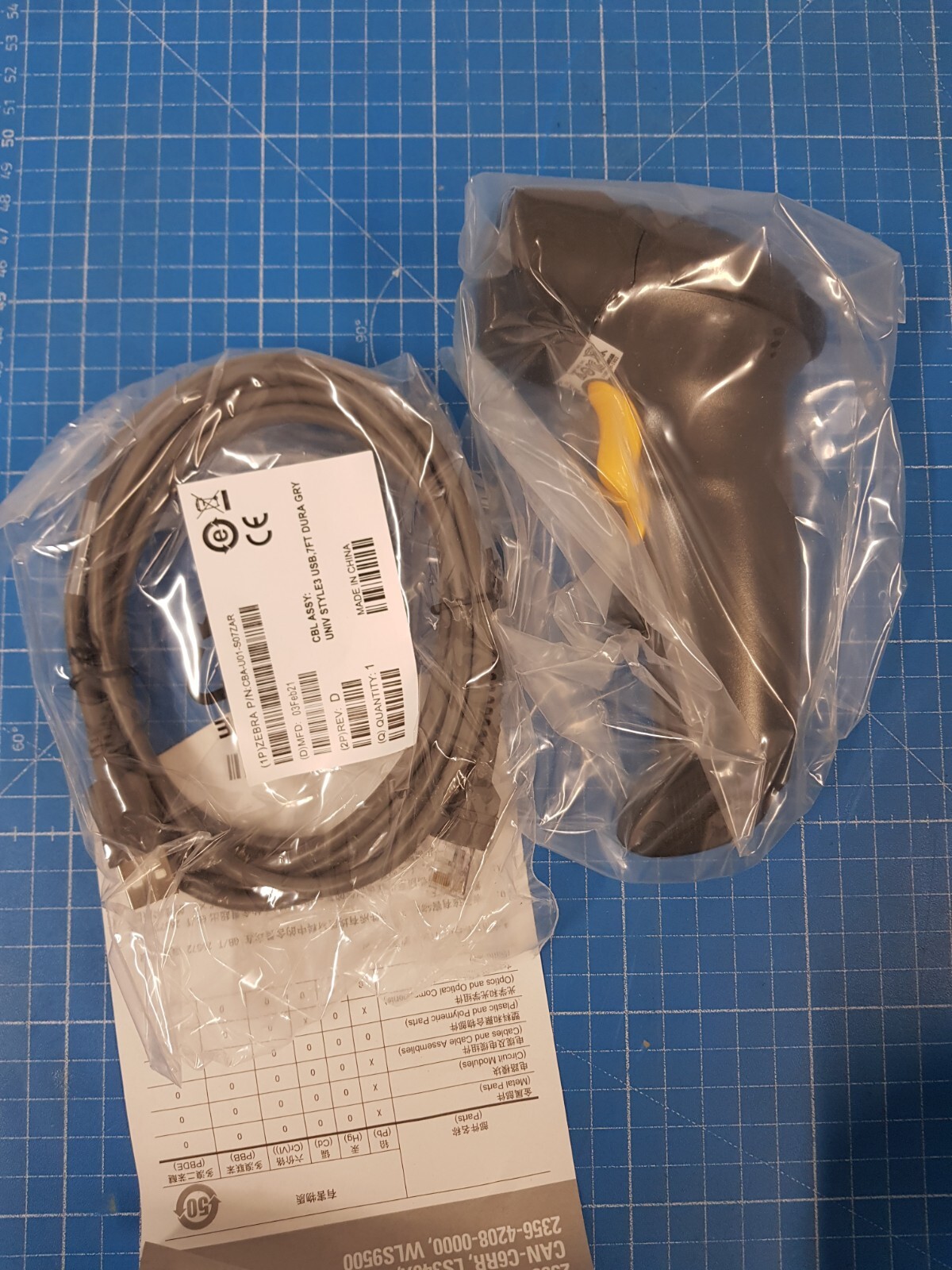 Symbol Motorola Zebra LS2208-SR20007R Barcode Scanner mit USB Kabel
