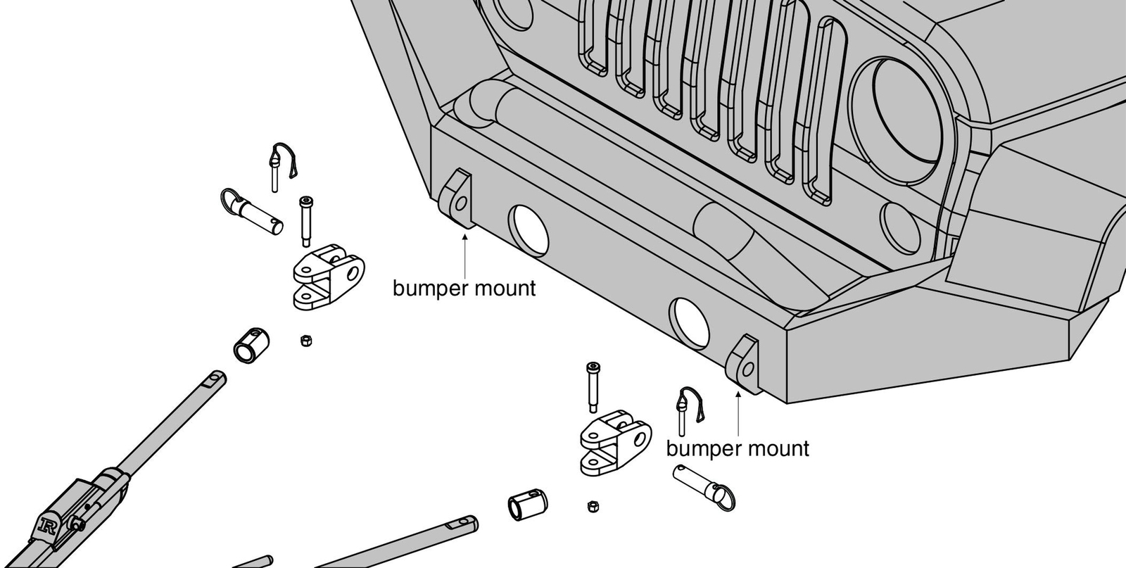 Roadmaster 0351 Tow Bar Adapter for 1 Inch Bumper Mounts One Pair eBay