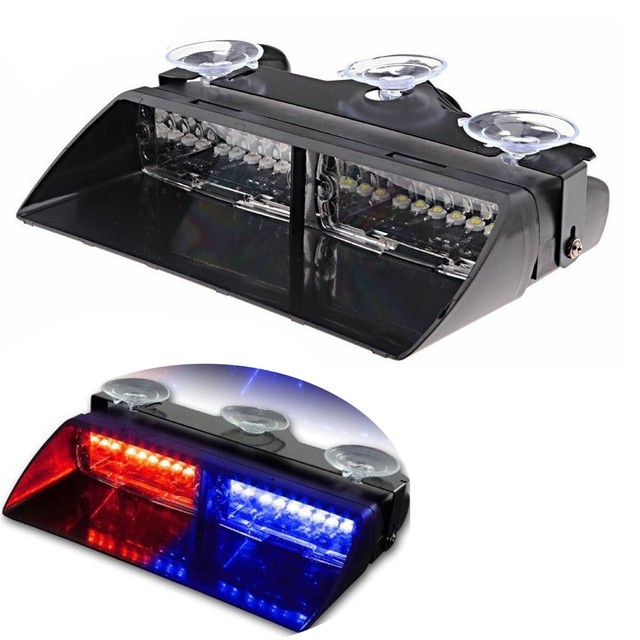 16 LED Car Dash Strobe Flash Light Emergency Police Warning 18 Modes