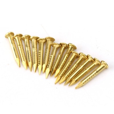 100PCS Gold Round Head Nail Solid Brass Nails Mini Model Nail Furniture Hinge...