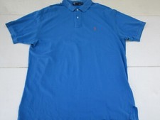 Polo Ralph Lauren Shirt Adult XL Blue Pink Pony USA Mens Golf Cotton Casual