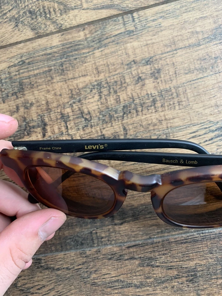 Vintage LEVI'S W1112 Bausch & Lomb Black Tortoise Rare Frames Only G11 - Image 3 of 4