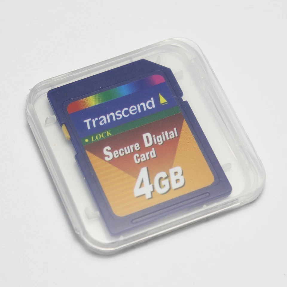Transcend 4GB SD Card Non HC Memory Card For Old Camera/GPS/Recorder - Image 3 of 3