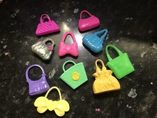 10 Randomly Selected Dolls Plastic Handbags Made For Dolls UK Seller Free P&P